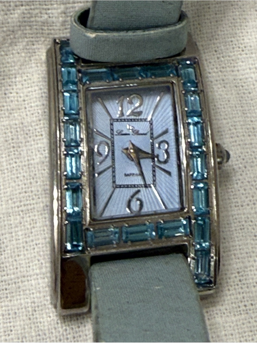 Lucien Piccard Swiss Sapphire Crystal Blue Gemstone Women’s Watch 26920BU